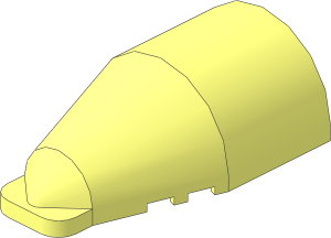 Windscreen  4 x  7 x  2 Round with Plate