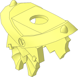 Minifig Breastplate with Fins and Embossed Atlantis Triangle