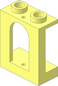 Panel  1 x  2 x  2 Hollow Stud with Arched Window Opening