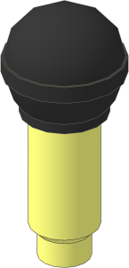 Minifig Microphone with Metallic Silver Top Pattern