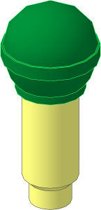 Minifig Microphone with Metallic Gold Top Pattern