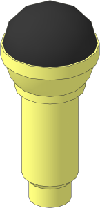 Minifig Microphone with Black Top Half Sphere Pattern