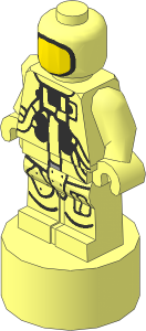 Minifig Statuette with Astronaut Pattern