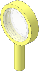 Minifig Tool Magnifying Glass with Removable TransClear Lens