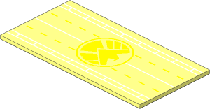 Tile  8 x 16 with Runway and SHIELD Logo Pattern
