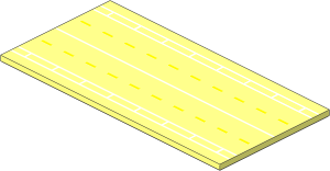 Tile  8 x 16 with Runway Pattern