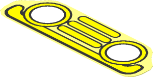 Sticker  1.1 x  3.7 Car Grille, Headlights and Bumper