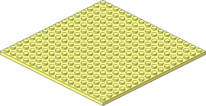 Plate 16 x 16 with Underside Ribs