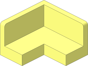 Panel  2 x  2 x  1 Corner with Rounded Corners
