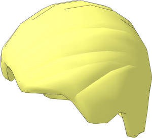 Minifig Hair Combed Front to Rear