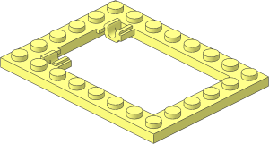 Plate  6 x  8 Trap Door Frame with Flat Clips