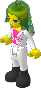_Figure Friends Liza with White Riding Pants, Magenta Top and White Jacket with Bow