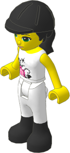 _Figure Friends Emma with White Riding Pants, Medium Violet Top