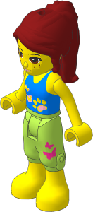 _Figure Friends Mia with Lime Cropped Trousers, Light Blue Top