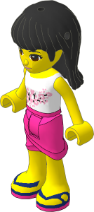 _Figure Friends Maya with Wrap-Around Skirt, White Vest Top