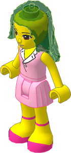 _Figure Friends Marie with Bright Pink Pleated Skirt, Bright Pink Sleeveless Blouse Top