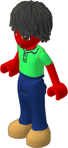 _Figure Friends Matthew with Dark Blue Trousers, Bright Green Polo Shirt