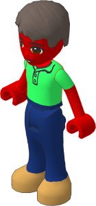 _Figure Friends Robert with Dark Blue Trousers, Bright Green Polo Shirt