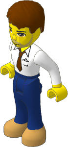 _Figure Friends Peter with Dark Blue Trousers, White Shirt and Red Tie