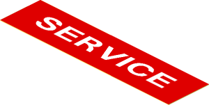 Sticker  0.9 x  3.7 with "SERVICE"