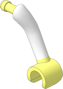 Figure Friends Female Left Arm with White Sleeve Pattern