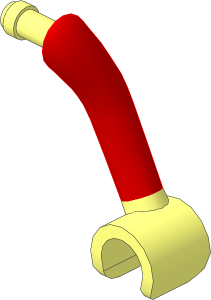 Figure Friends Female Left Arm with Red Sleeve Pattern