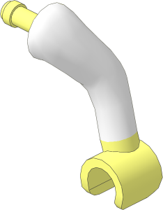 Figure Friends Male Left Arm with White Sleeve Pattern