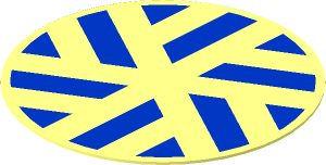 Sticker  1.3 x  1.3 Round with Blue Snowflake Logo
