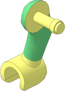 Figure Friends Male Right Arm with Sand Green Sleeve Pattern