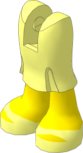 Figure Friends Legs with Long Skirt with Light Nougat Legs and Open Toe Shoes Pattern