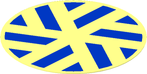 Sticker  3.2 x  3.2 Round with Blue Snowflake Logo