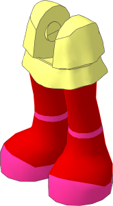 Figure Friends Legs with Layered Skirt with Medium Nougat Legs and Magenta Shoes with Ankle Straps Pattern