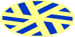 Sticker  4.2 x  4.2 Round with Blue Snowflake Logo