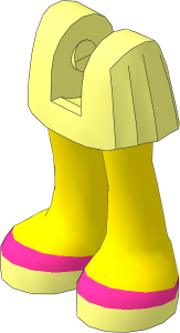 Figure Friends Legs with Pleated Skirt with Light Nougat Legs and Shoes with Magenta Stripe Pattern