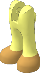 Figure Friends Legs with Trousers with Dark Tan Shoes Pattern