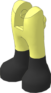 Figure Friends Legs with Trousers with Black Boots Pattern