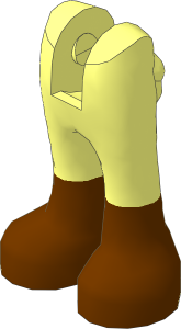 Figure Friends Legs with Trousers with Reddish Brown Boots Pattern