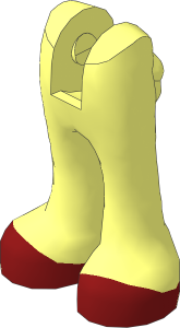 Figure Friends Legs with Trousers with Dark Red Low-Cut Shoes Pattern