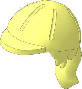Figure Friends Hair Long with Ponytail, Side Bangs and Horse Riding Helmet