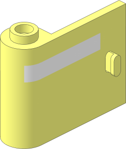 Door  1 x  3 x  2 Left with Hollow Hinge with Horizontal White Line Pattern