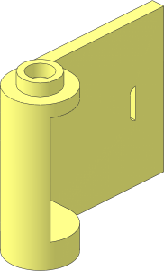 Door  1 x  3 x  2 Right with Hollow Hinge with Horizontal White Line Pattern
