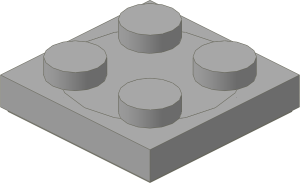~_Turntable  2 x  2 Plate (Complete) Grey/Grey (Obsolete)