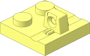 Hinge Plate  2 x  2 Locking with Single Finger On Top