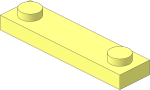 Plate  1 x  4 with Two Studs