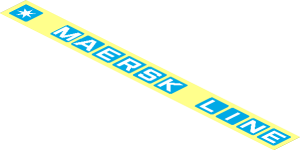 Sticker  1.9 x 19.9 with Maersk Line Logo
