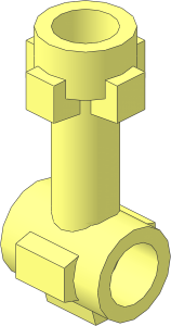 Bar  1L with Top Stud and Two Side Studs