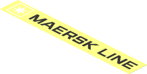 Sticker  1.1 x  7.9 with Maersk Line Logo