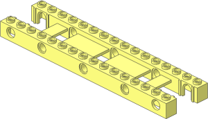 Brick  4 x 16 with Holes for Conveyor Belt