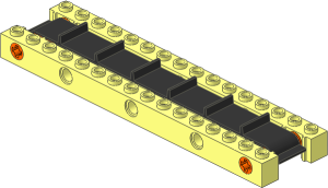 Conveyor Belt  4 x 16 with Rubber Black Belt and Orange Drive Axles