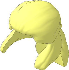 Minifig Hair Pulled Back